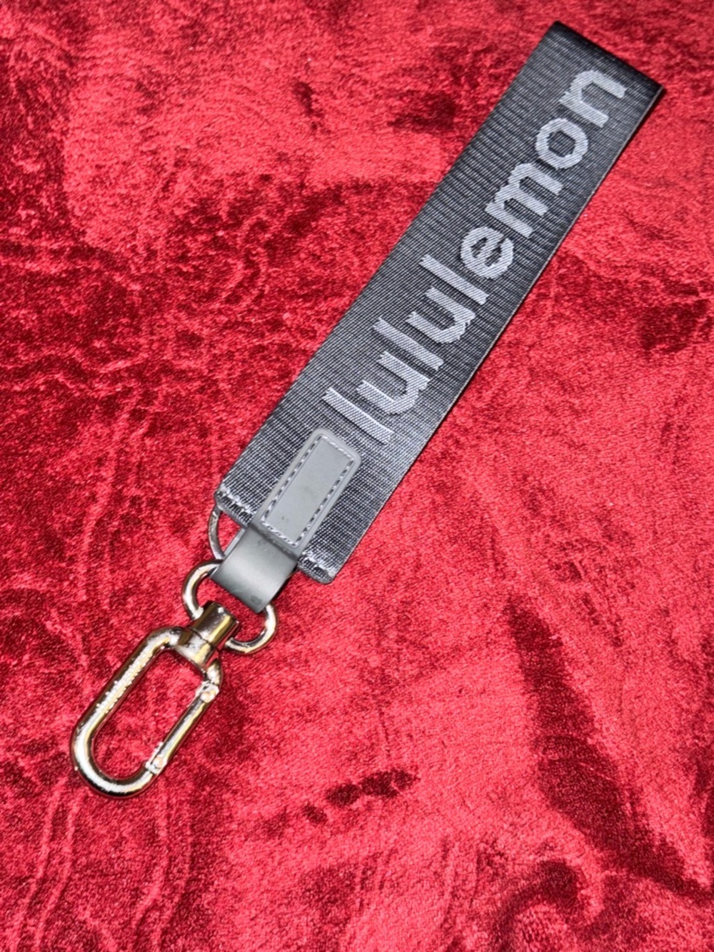 Lululemon Branded Key Strap key fob keychain - navy blue